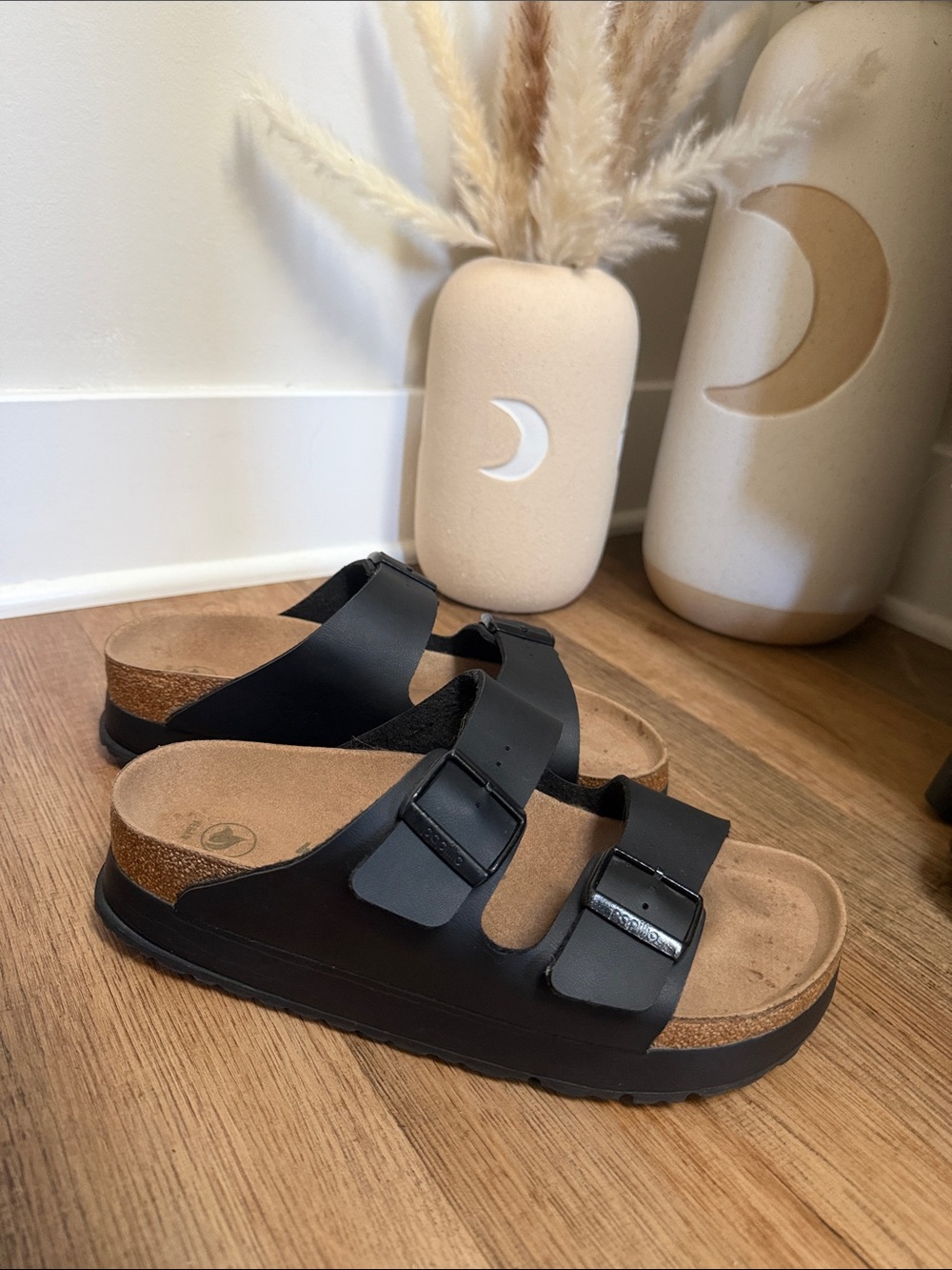 Birkenstock Papillio Black Buckle Sandals